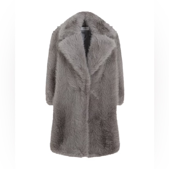 NewSeason NWT Sportmax by Max Mara Faux Fur Coat Gray Size: Small Fall/Winter - Picture 9 of 11